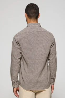 Polo Club Chemises*Chemise marron Williams pied-de-poule avec logo Rigby Go brodé Brun