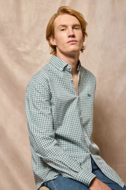 Polo Club Chemises*Chemise Mataró e à carreaux Vichy avec logo Vert