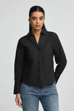 Polo Club Chemises*Chemise e à coupe slim et col en V Noir