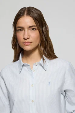 Polo Club Chemises*Chemise Oxford à rayures es avec logo Rigby Go Bleu