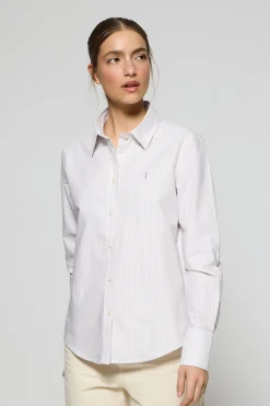 Polo Club Chemises*Chemise Oxford à rayures marron avec logo Rigby Go Brun