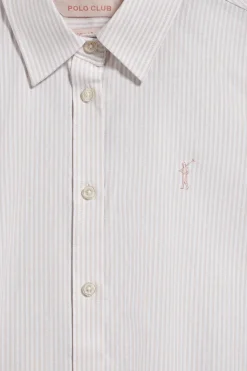 Polo Club Chemises*Chemise Oxford à rayures marron avec logo Rigby Go Brun
