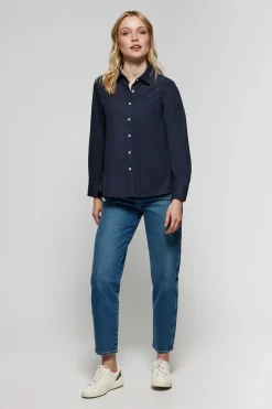 Polo Club Chemises*Chemise Oxford à logo brodé Bleu Marine