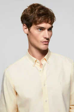 Polo Club Chemises*Chemise Oxford jaune avec logo Rigby Go Jaune tendre