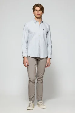 Polo Club Chemises*Chemise Oxford rayée e Yale avec logo brodé Rigby Go Gris