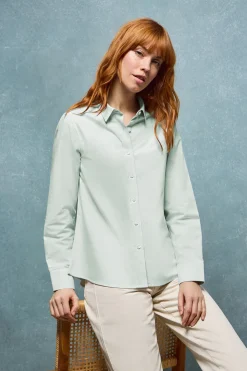 Polo Club Chemises*Chemise Oxford à logo brodé Vert Clair