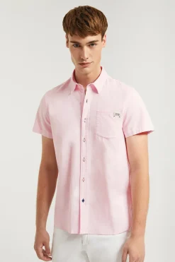 Polo Club Chemises*Chemise rose en lin avec poche sur la poitrine Rose clair