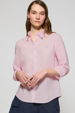 Polo Club Chemises*Chemise Regular en lin et coton avec broderie Rigby Go Rose