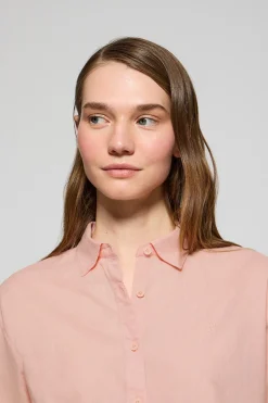 Polo Club Chemises*Chemise loose fit en lin et coton avec monogramme brodé Saumon