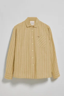 Polo Club Chemises*Chemise Scarlet rayée loose fit à bouton nacré Moutarde
