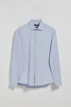 Polo Club Chemises*Chemise Slim en popeline avec logo brodé Bleu Ciel