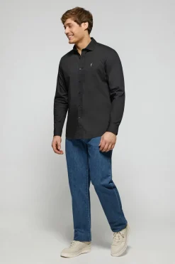 Polo Club Chemises*Chemise Slim en popeline e avec logo brodé Rigby Go Noir