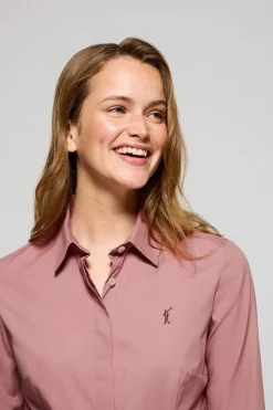 Polo Club Chemises*Chemise Slim en popeline corail avec logo brodé Rigby Go Coral