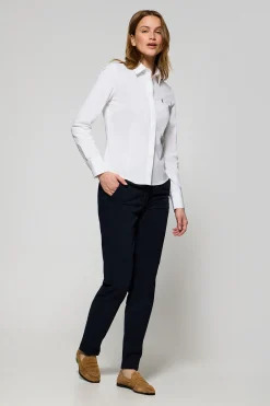 Polo Club Chemises*Chemise Slim en popeline he avec logo brodé Rigby Go Blanc