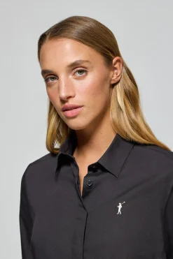 Polo Club Chemises*Chemise Slim en popeline e avec logo brodé Rigby Go Noir