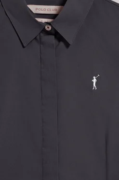 Polo Club Chemises*Chemise Slim en popeline e avec logo brodé Rigby Go Noir