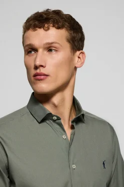 Polo Club Chemises*Chemise slim en popeline avec logo brodé Rigby Go Kaki