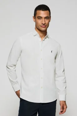 Polo Club Chemises*Chemise Slim en popeline he avec logo brodé Rigby Go Blanc
