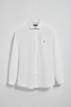 Polo Club Chemises*Chemise Slim en popeline he avec logo brodé Rigby Go Blanc