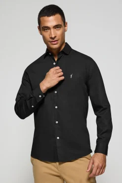 Polo Club Chemises*Chemise Slim en popeline e avec logo brodé Rigby Go Noir