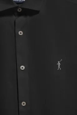 Polo Club Chemises*Chemise Slim en popeline e avec logo brodé Rigby Go Noir