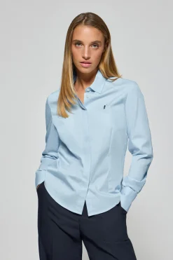Polo Club Chemises*Chemise Slim en popeline avec logo brodé Rigby Go Bleu Ciel