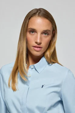 Polo Club Chemises*Chemise Slim en popeline avec logo brodé Rigby Go Bleu Ciel