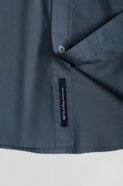 Polo Club Chemises*Chemise Slim en popeline bleu avec logo Rigby Go Denim