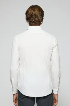 Polo Club Chemises*Chemise super slim fit en popeline he avec logo brodé Blanc