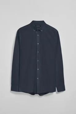 Polo Club Chemises*Chemise unie en tissu Oxford avec logo brodé Bleu Marine
