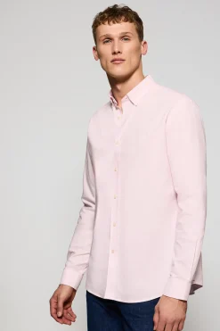 Polo Club Chemises*Chemise unie en tissu Oxford avec logo brodé Rose