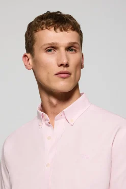 Polo Club Chemises*Chemise unie en tissu Oxford avec logo brodé Rose