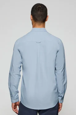 Polo Club Chemises*Chemise unie en tissu Oxford avec logo brodé Bleu Ciel