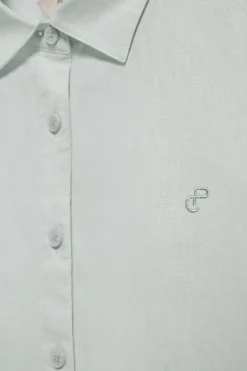 Polo Club Chemises*Chemise loose fit en lin et coton avec monogramme brodé Vert Clair