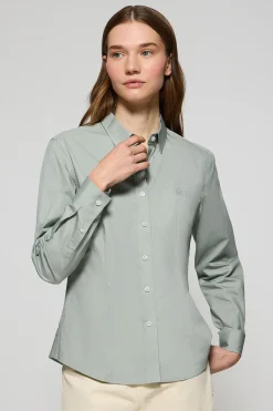 Polo Club Chemises*Chemise slim fit en popeline à logo Vert jade