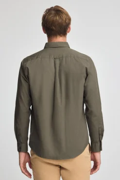 Polo Club Chemises*Chemise vert kaki en popeline et coupe regular avec logo Rigby Go Vert militaire