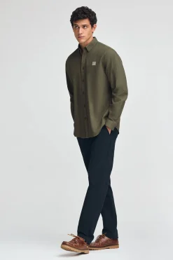 Polo Club Chemises*Chemise vert olive à coupe regular col boutonné et logo Olive Verte