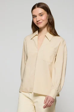 Polo Club Chemises*Chemisier Solar en coton avec détail brodé Beige