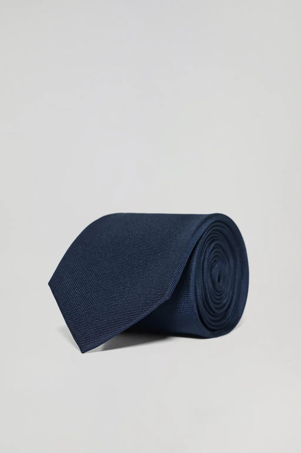 Polo Club Accessoires*Cravate en soie bleue unie avec logo Bleu Marine