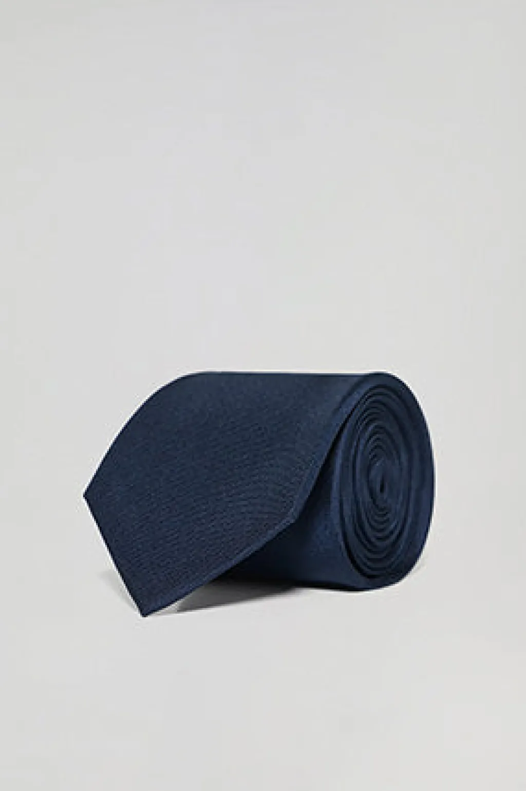Polo Club Accessoires*Cravate en soie bleue unie avec logo Bleu Marine