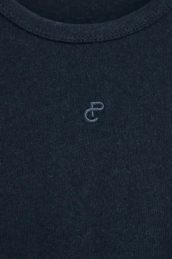 Polo Club T-Shirts*Débardeur en lin et coton avec monogramme brodé Bleu Marine