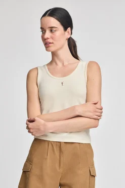 Polo Club T-Shirts*Débardeur écru avec broderie Rigby Go Beige
