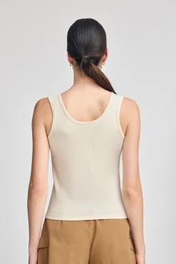 Polo Club T-Shirts*Débardeur écru avec broderie Rigby Go Beige
