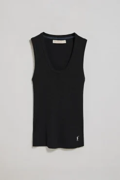 Polo Club Pulls*Débardeur côtelé avec Rigby Go brodé Noir