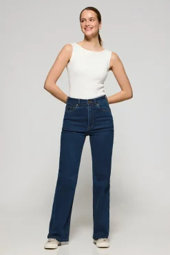 Polo Club Pantalons*Jeans jambes larges Jana Bleu Indigo