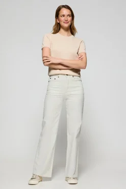 Polo Club Pantalons*Jeans jambes larges Jana Blanc