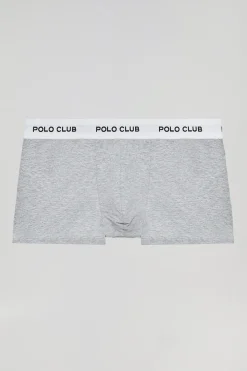 Polo Club Packs*Lot de deux boxers noir et gris avec logo Multicolore