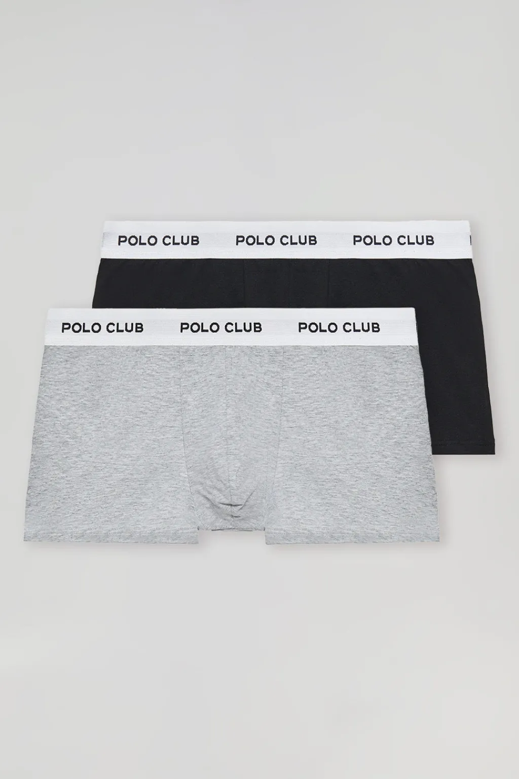 Polo Club Packs*Lot de deux boxers noir et gris avec logo Multicolore