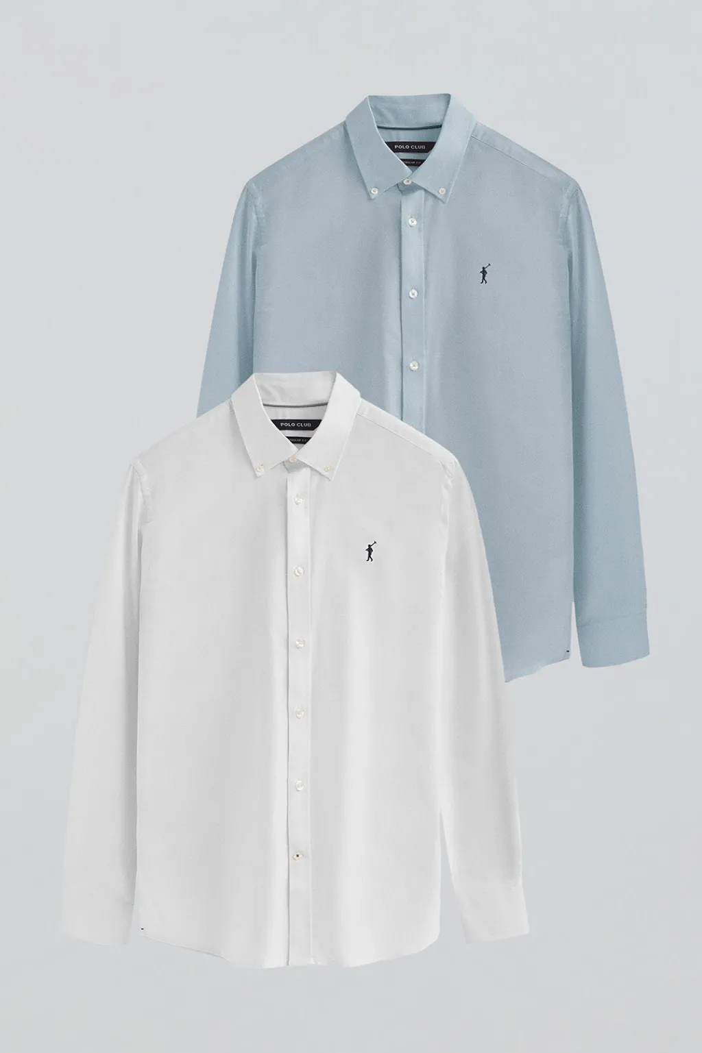 Polo Club Chemises|Packs*Lot de deux chemises bleu ciel et blanche à coupe regular avec logo Rigby Go Multicolore