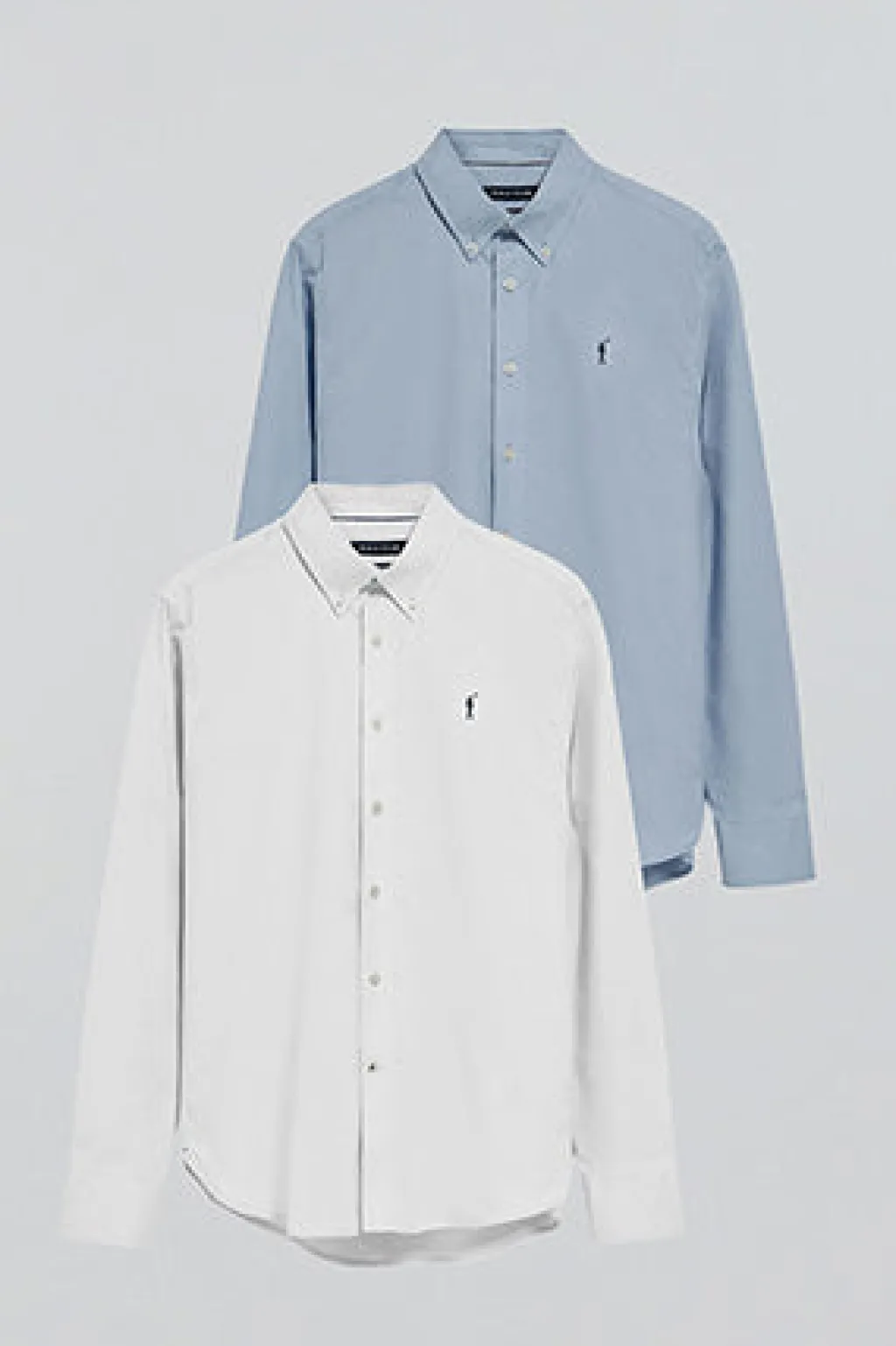 Polo Club Chemises|Packs*Lot de deux chemises regular bleu ciel et blanche avec logo Rigby Go Multicolore